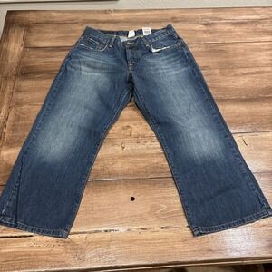 Lucky Brand Easy Rider Crop Jeans size 6/28 Dark Wash